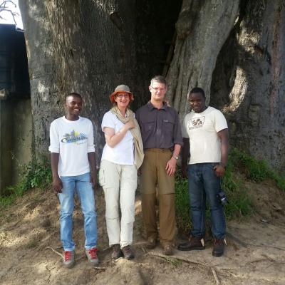 INFRONT OF THE BIG BAOBAB TREE IN MIKUMI